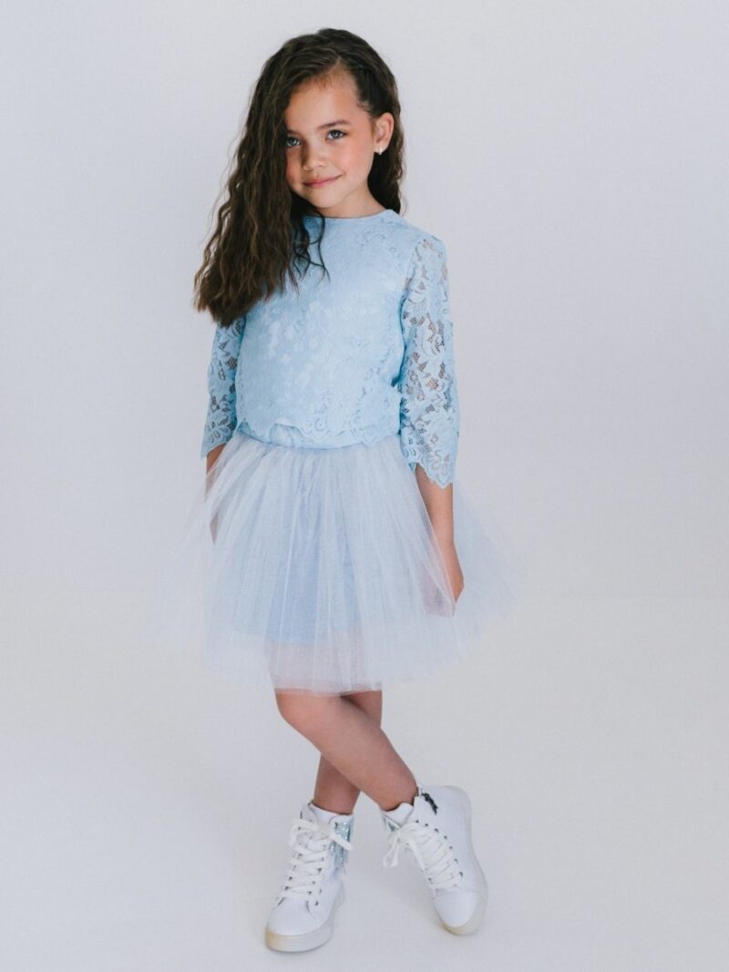 Top van kant – Topje Lina – lichtblauw