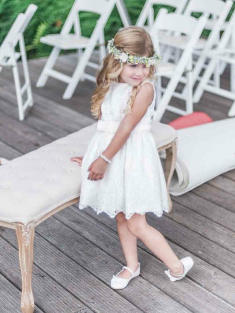 Kinderbruidsmeisjes Jurkje Maat 104 – Emma ivoor – Sale