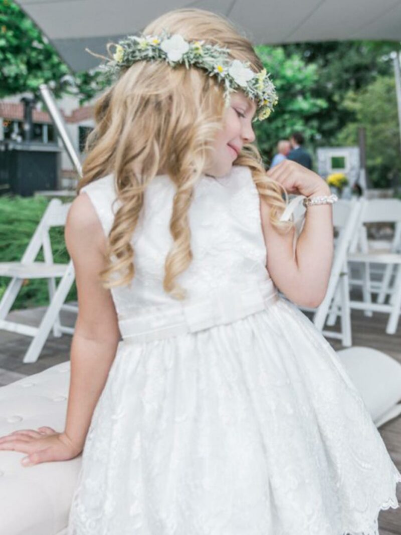 Kinderbruidsmeisjes Jurkje Maat 104 – Emma ivoor – Sale