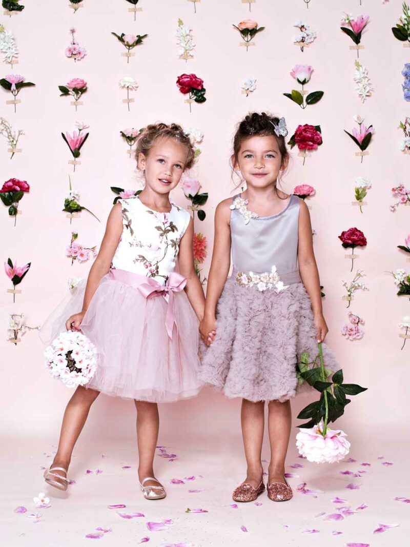 Jurk met bloemen – Jurkje Lilou – Roze