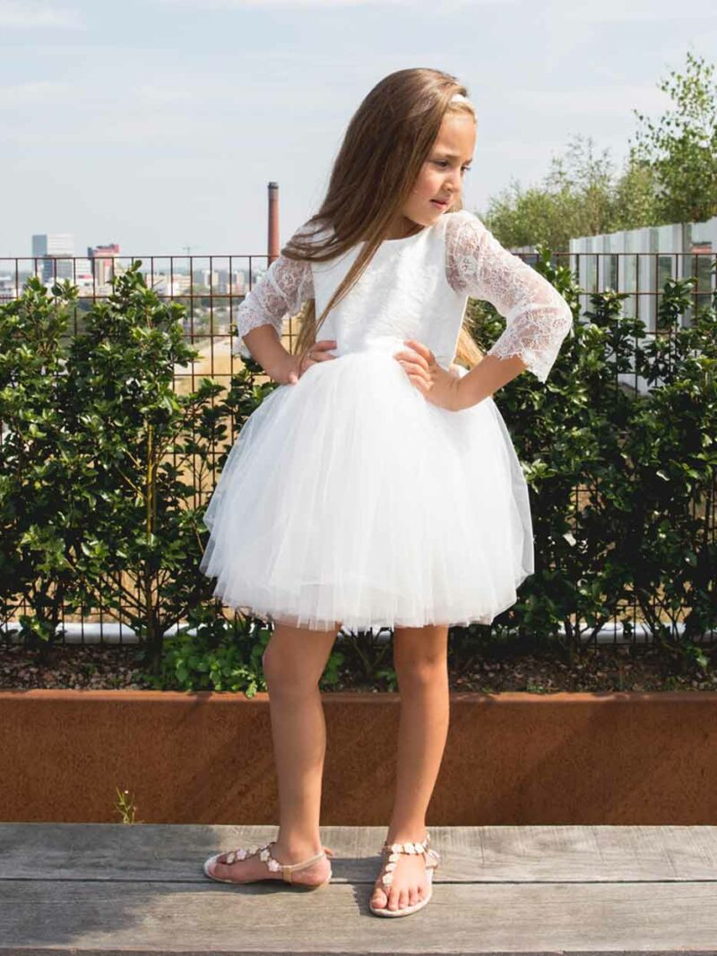 Jurk met mouwen – Jurkje Lorell – ivoor