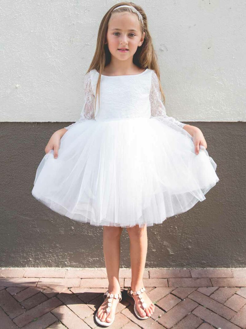 Jurk met mouwen – Jurkje Lorell – ivoor