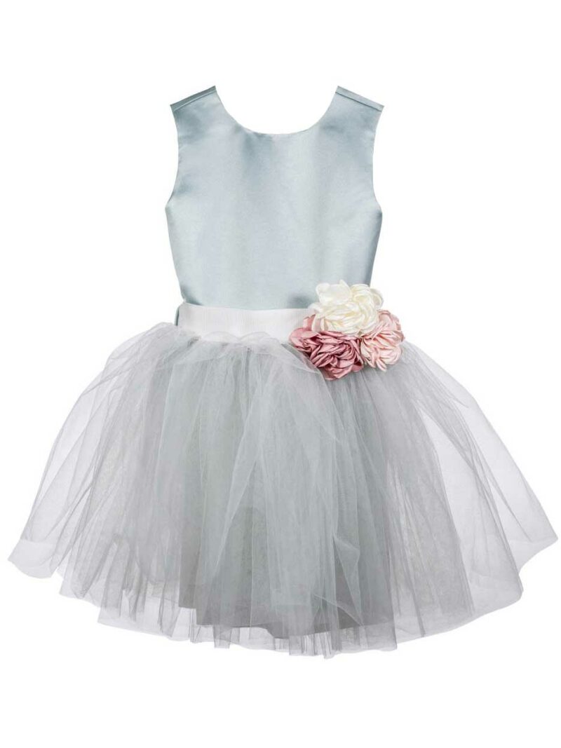 Jurk met tule – Jurkje Mila Flower – Oudgroen