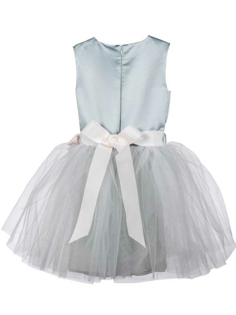 Jurk met tule – Jurkje Mila Flower – Oudgroen