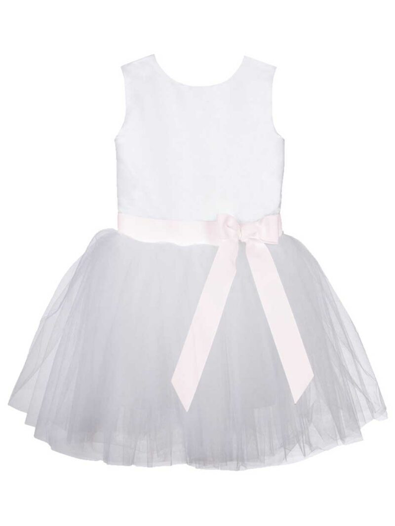 Jurk met tule – Jurkje Mila – Ivoor met zachtroze