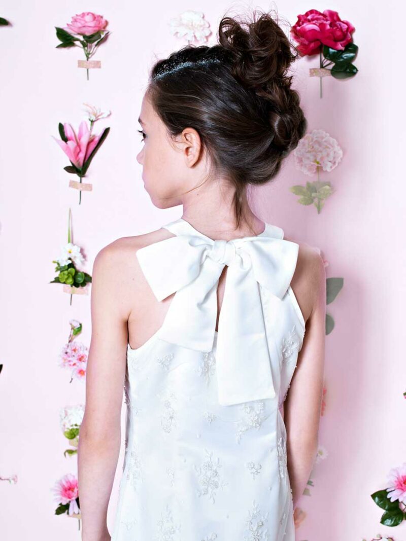 Recht jurkje met kant – Jurkje Felice – ivoor