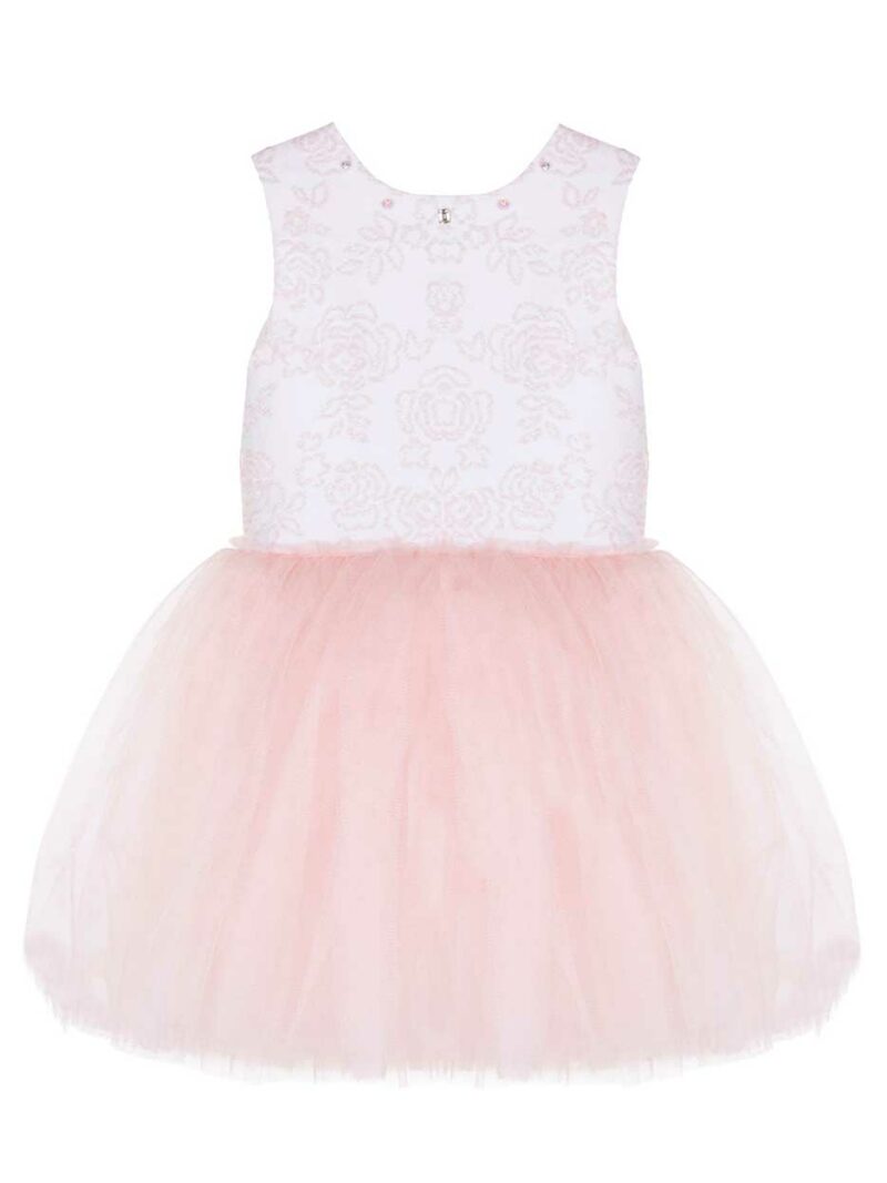 Jurk met tule – Jurk Robine – ivoor en roze