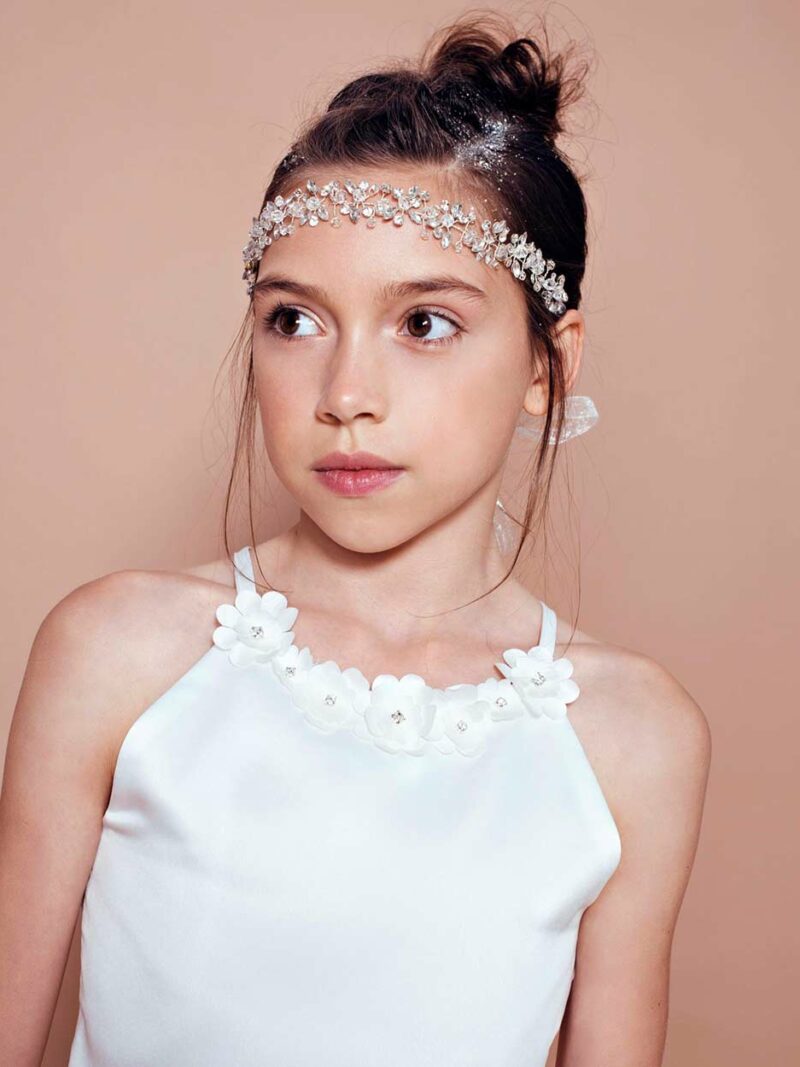 Jurk van satijn – Jurkje Scarlett – ivoor