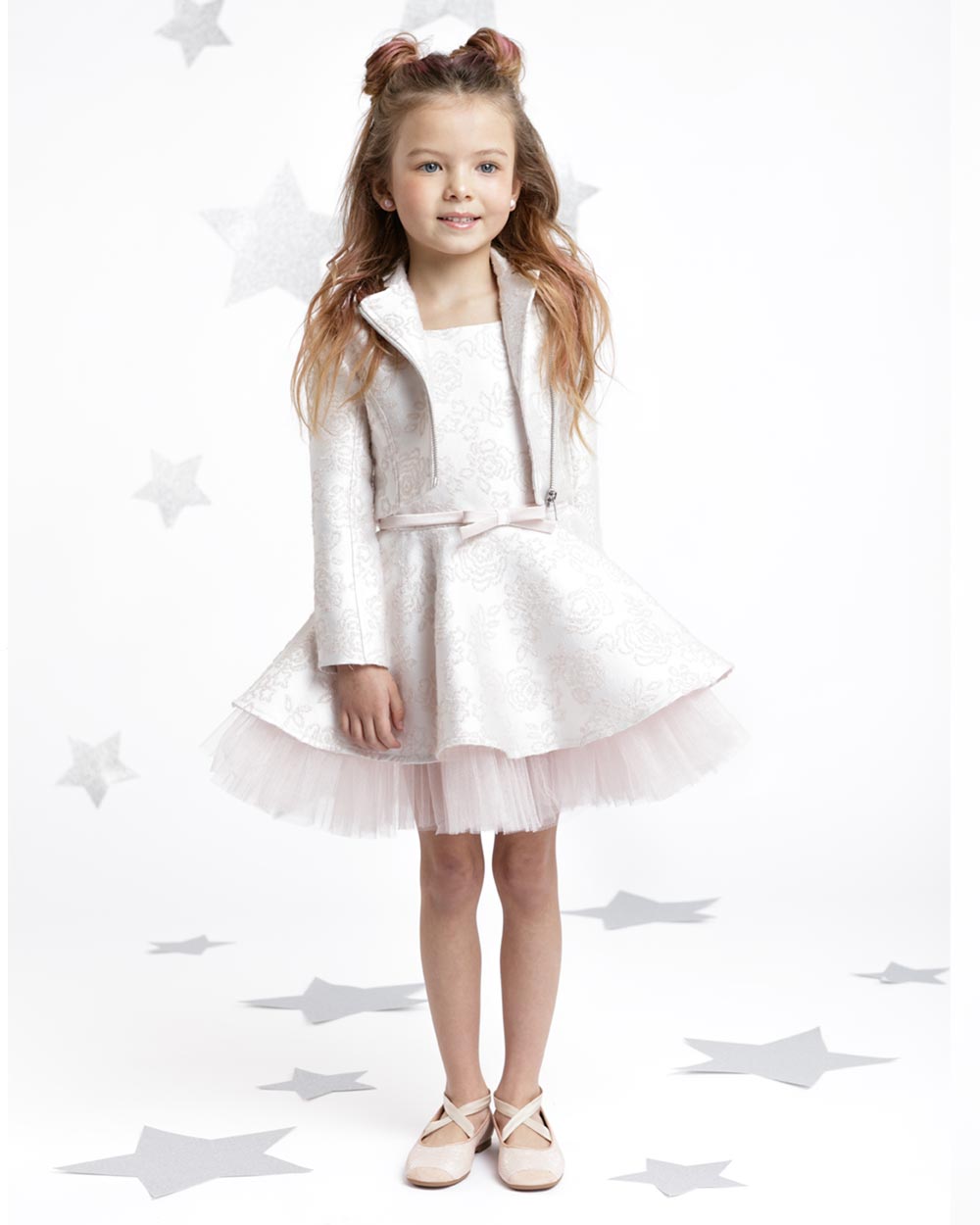 Onwijs Beautiful dress for a flower girl ♡ In ivory with pink ♡ So Cute! DF-22