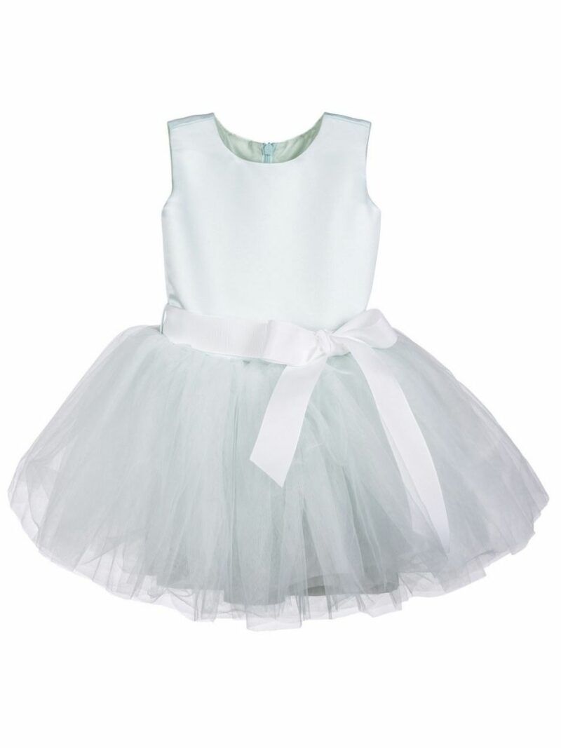 Jurk Mila – Mint met ivoor