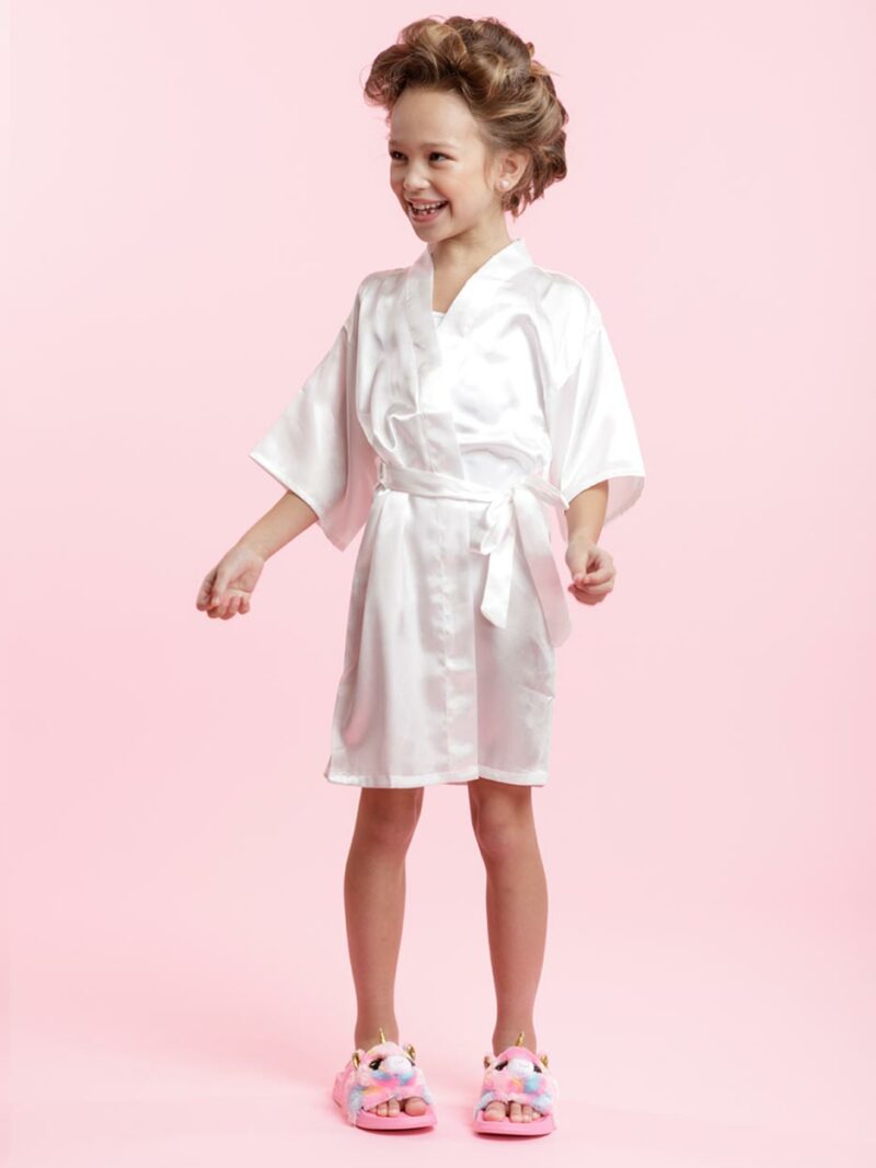 Kinder kimono met naam – Cirkel bloemen