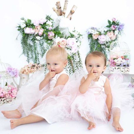 Tule kinderjurkjes roze lichtroze verjaardag bruidsmeisjes