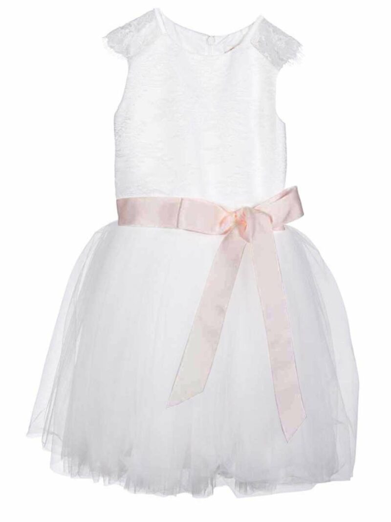 Jurkje met kant en tule – Noalisa – Ivoor met blush