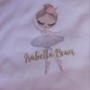 Ballerina T shirt voor meisjes met naam