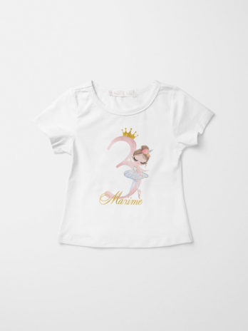 Verjaardag T-shirt voor meisjes – Ballerina Isabella