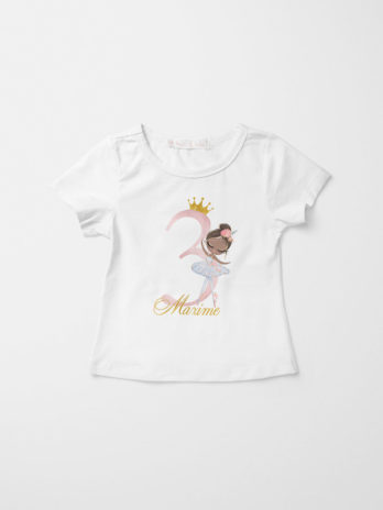 Verjaardag T-shirt voor meisjes – Ballerina Charlize