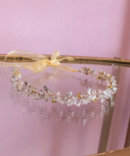 Haarband bruidsmeisje strass glitter bruiloft haaraccesoires goud meisje online kopen