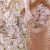 Bruidsmeisjes jurk met strik ivoor