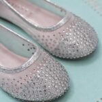 Zilveren meisjes schoenen met strass glitters