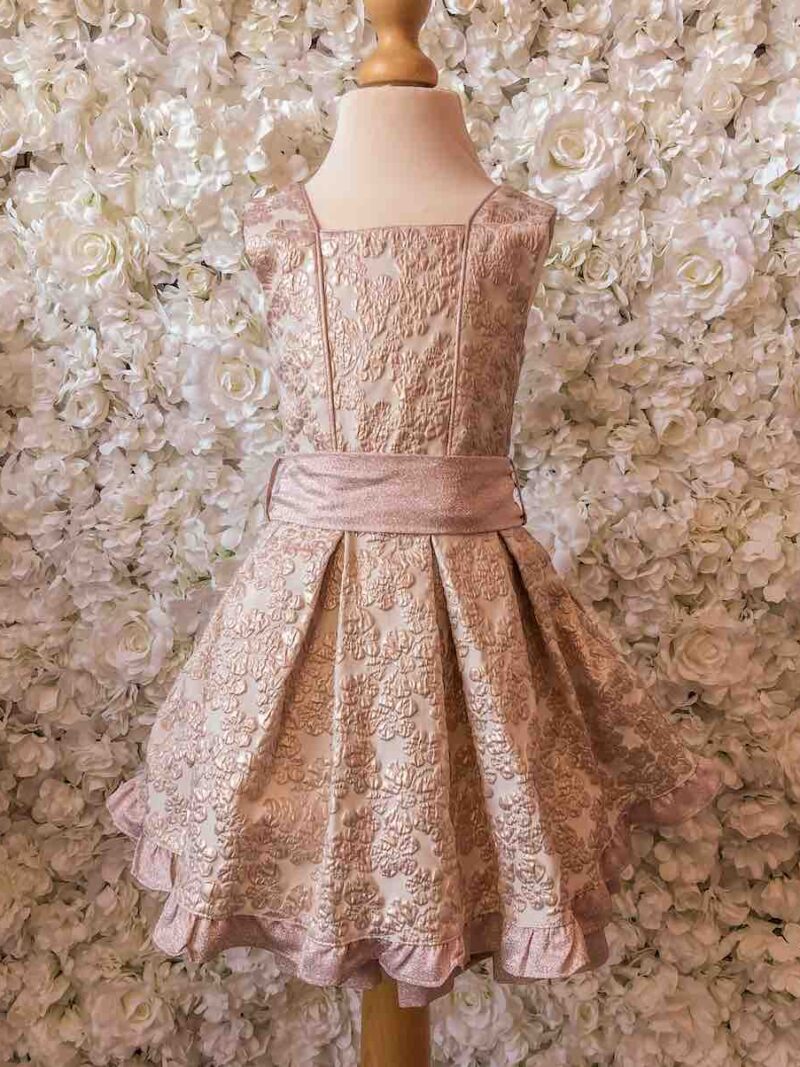 Jurk Amalia – roze glitter jurkje