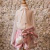 Roze short met bloemen kind meisje