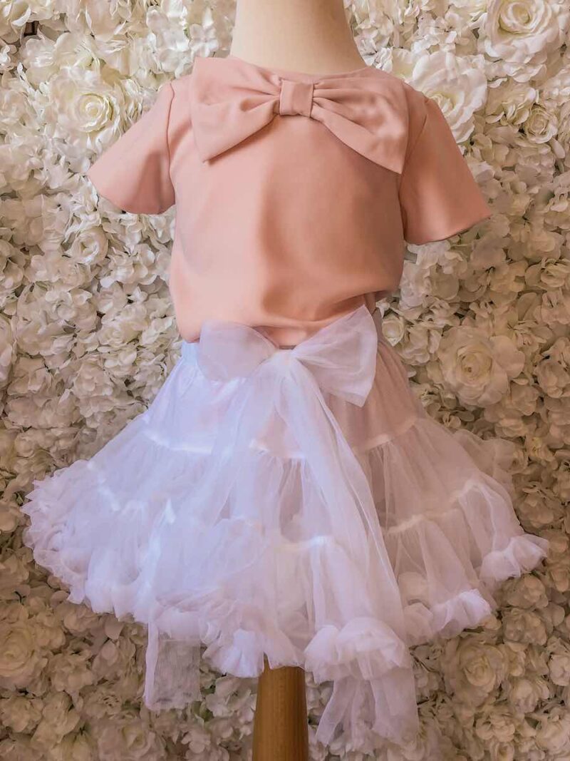 Topje met strik – roze