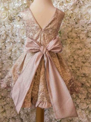 Jurk Amalia – roze glitter jurkje