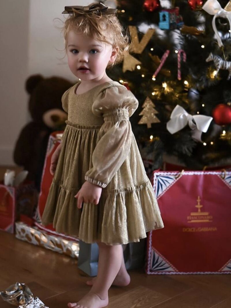 Jurkje Louella – Gouden jurk van tule