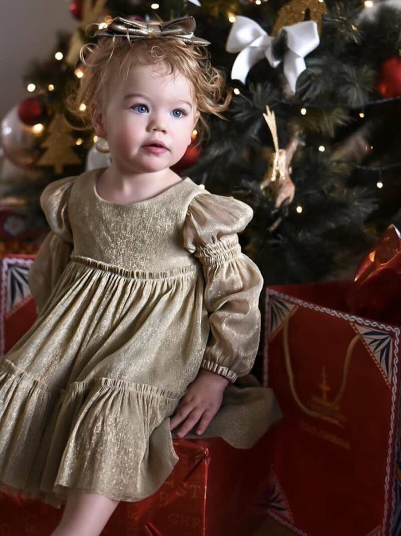 Jurkje Louella – Gouden jurk van tule