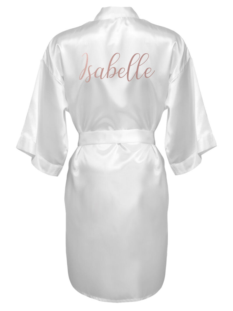 Kimono met naam voor meisjes – rosé gouden tekst