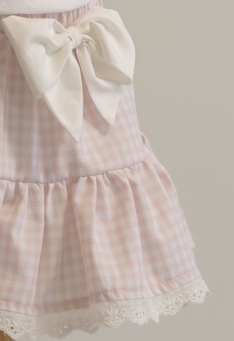 Roze geruite rokje meisjes kinderen
