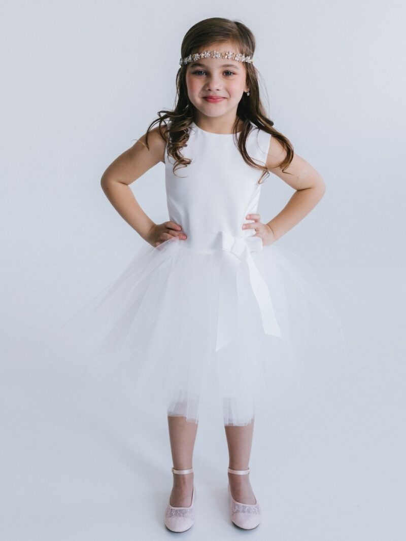 Jurk met tule – Jurkje Mila – Ivoor met ivoor