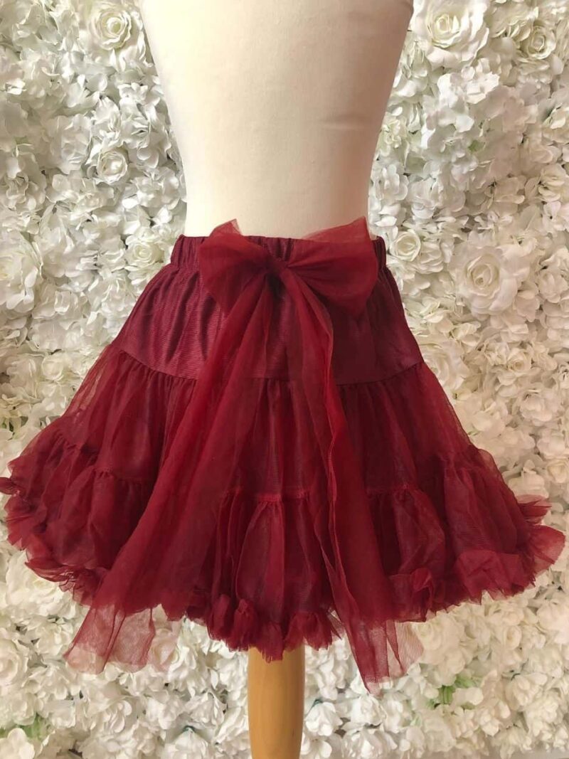 Tule rokje – bordeauxrood