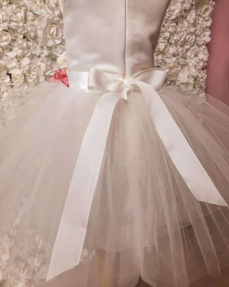 Bruidsmeisjes jurk met strik achter