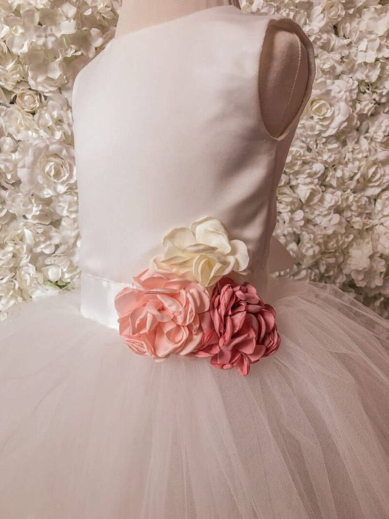 Jurk Mila Flower – Ivoor