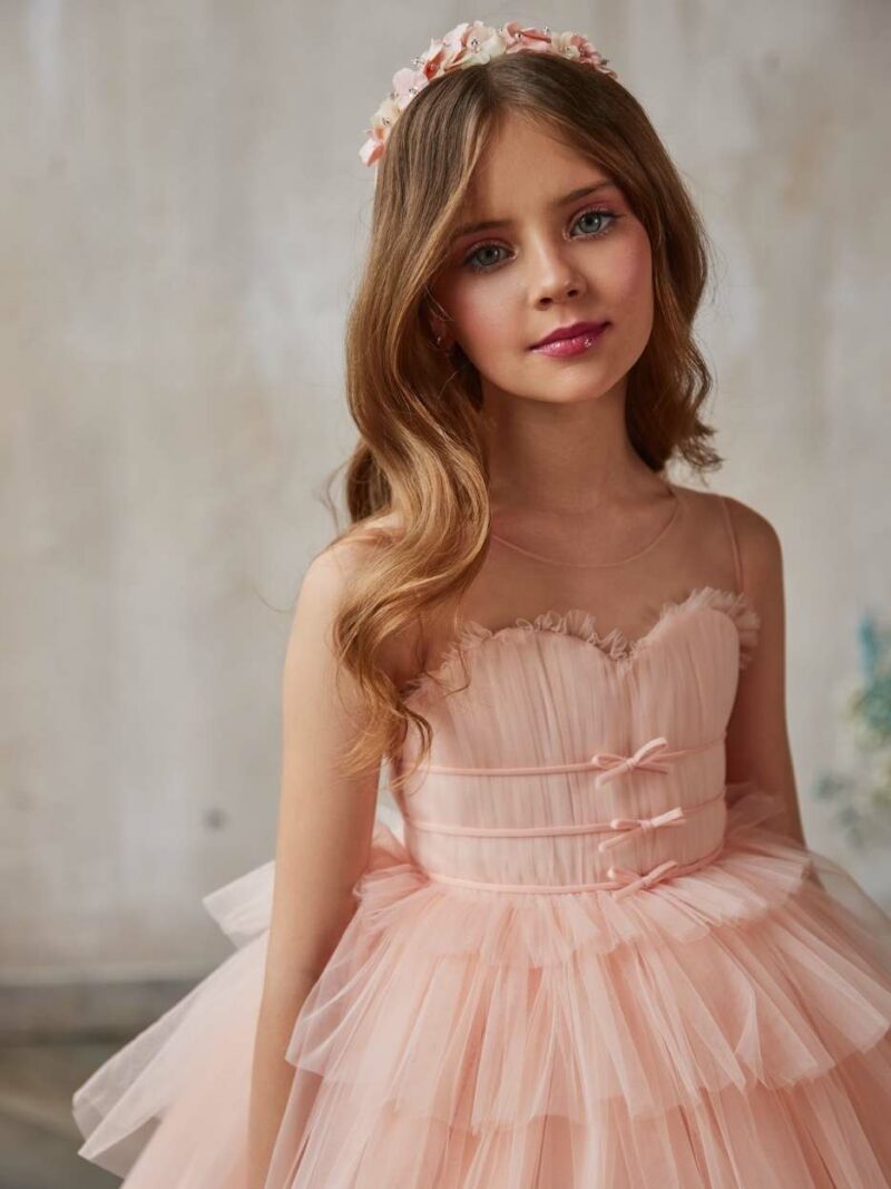 Tule jurk met strikjes – 3223