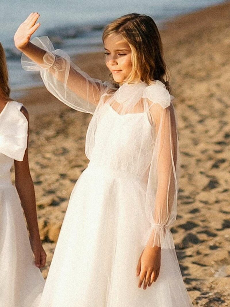 Tule jurk met strik – PL2046