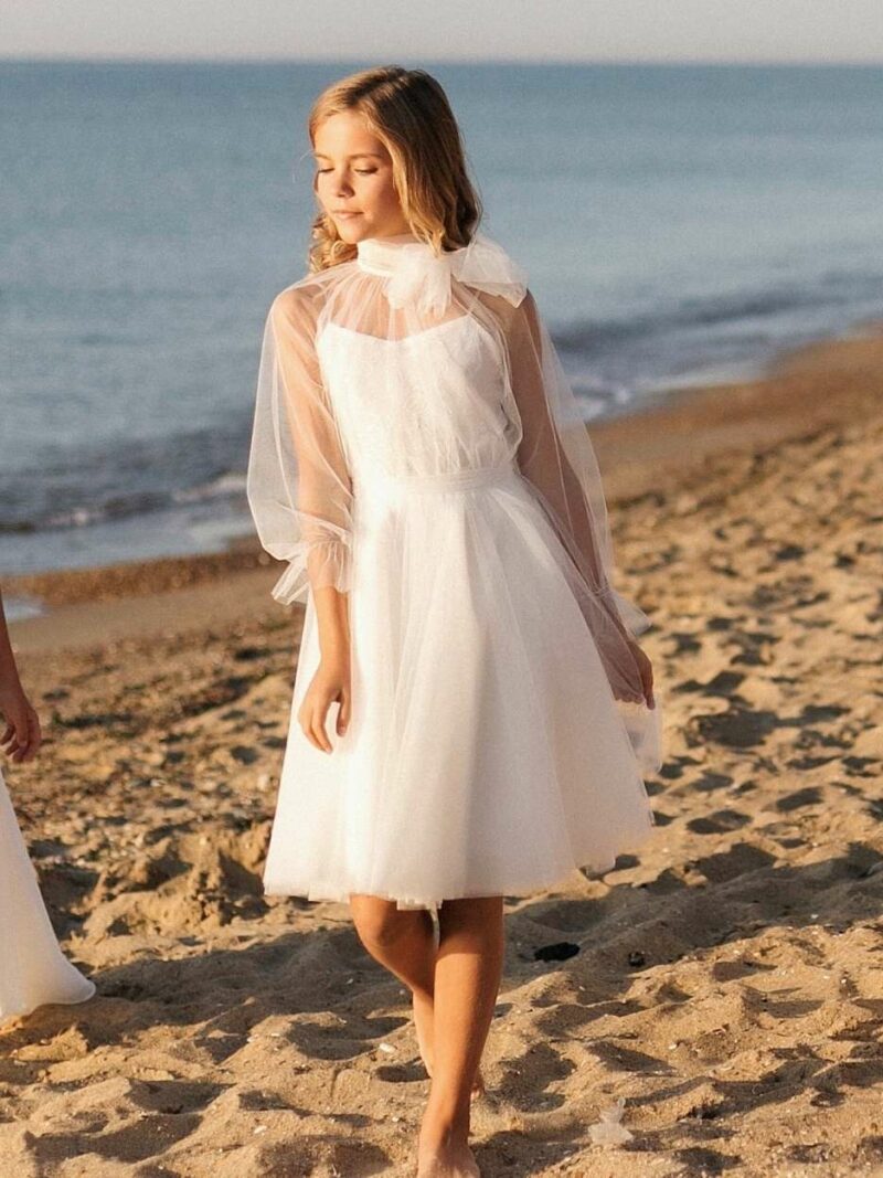 Tule jurk met strik – PL2046