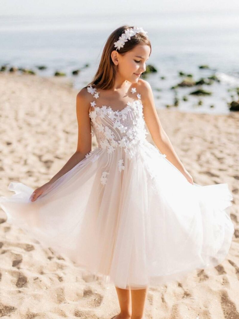 Bruidsmeisjes jurk met bloemen – PL2049