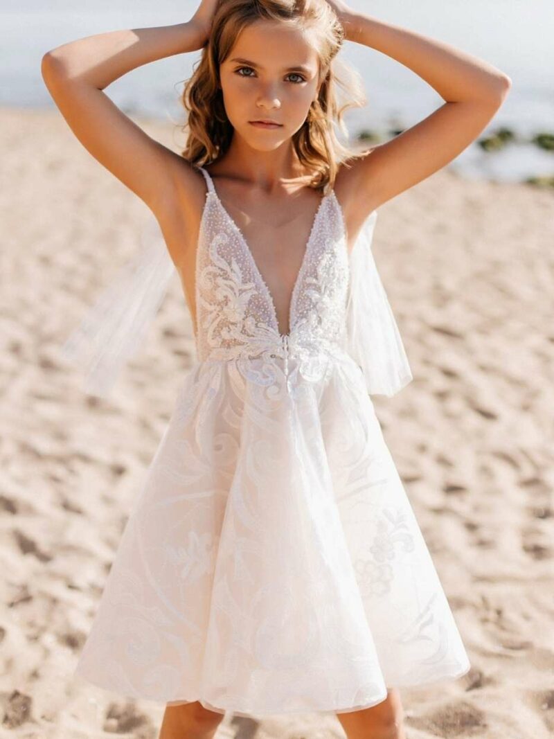 Kort jurkje met kant – PL2053