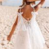 Bruidsmeisjes op strand in jurkje