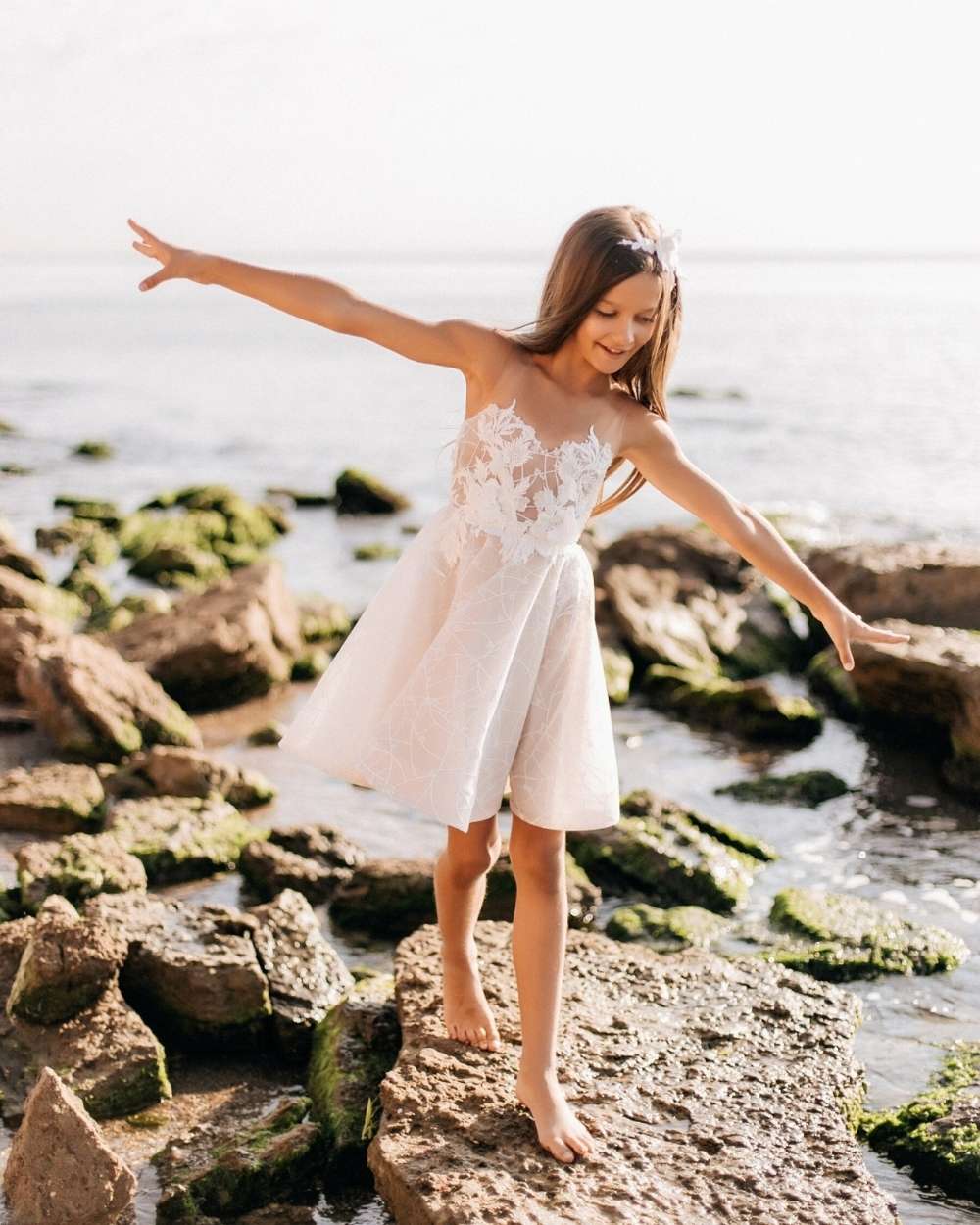 Kort strandjurkje bruiloft