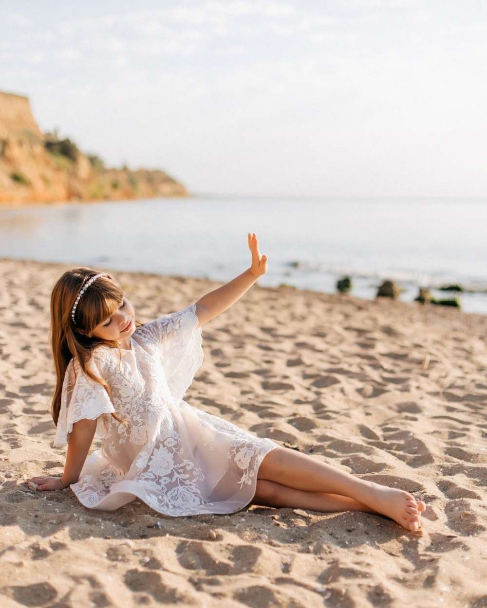 Jurkje van kant met korte mouwen