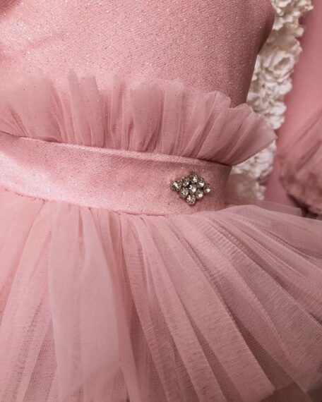 Roze glitter jurk meisjes Harper