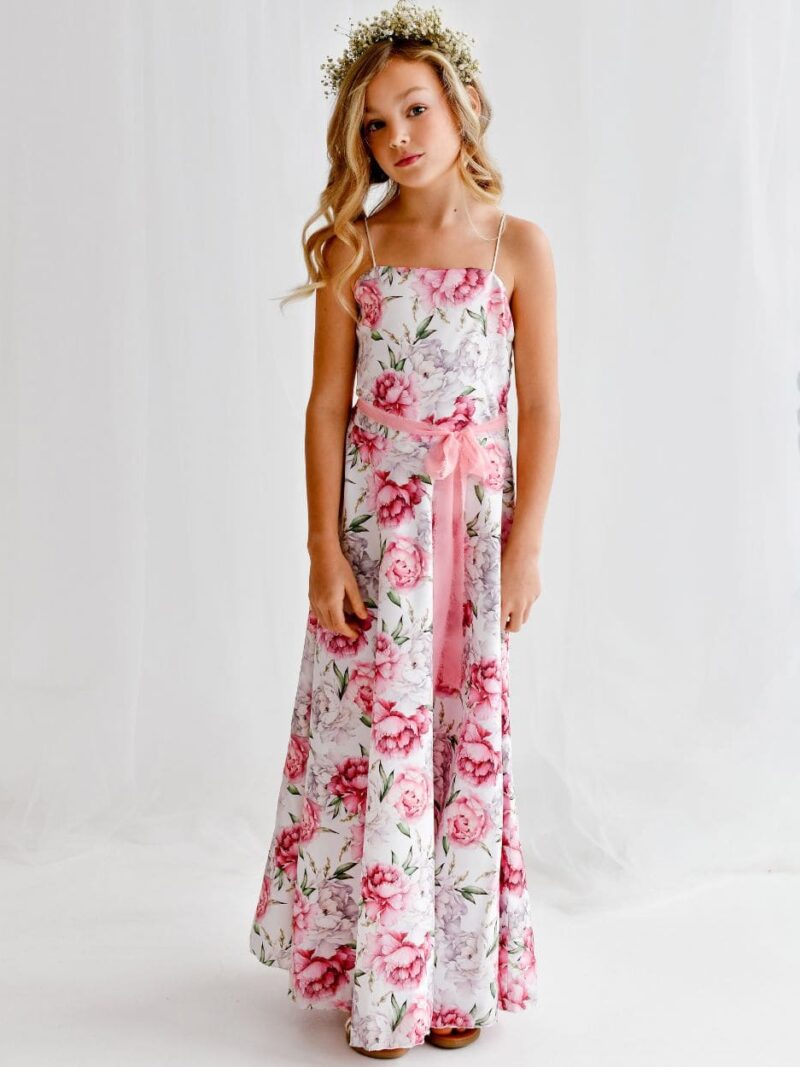 Lange jurk met bloemenprint – Flora