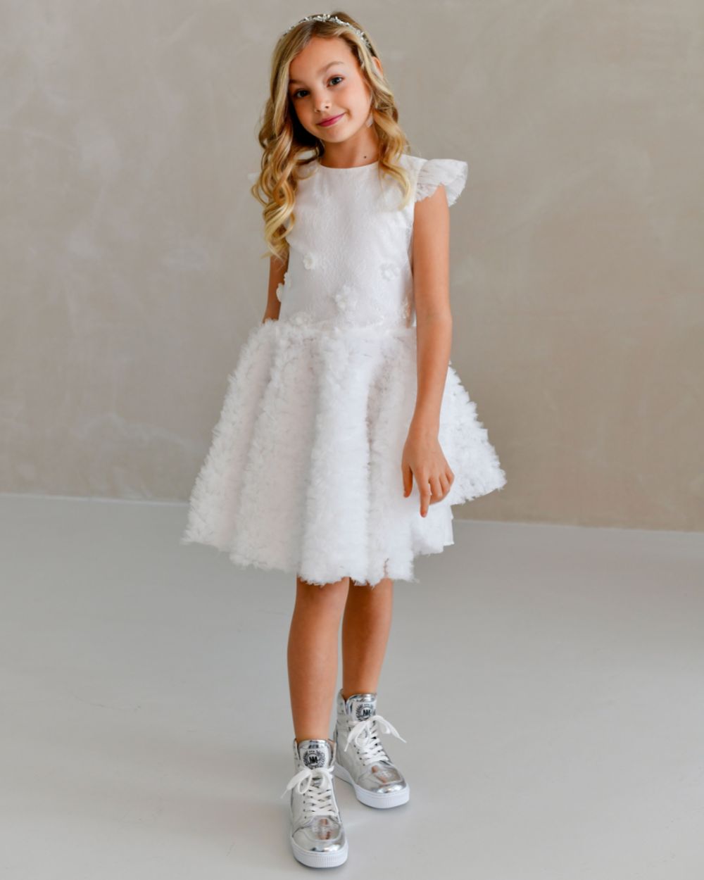 Bruidsmeisjes jurk ivoor wit Lovi