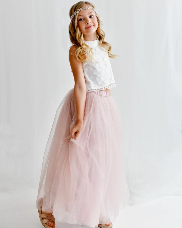 Lange Tule Rok Voor Meisjes ♡ Oudroze