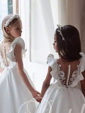 Bruidsmeisjes Jurk Kind Satijn – 3107