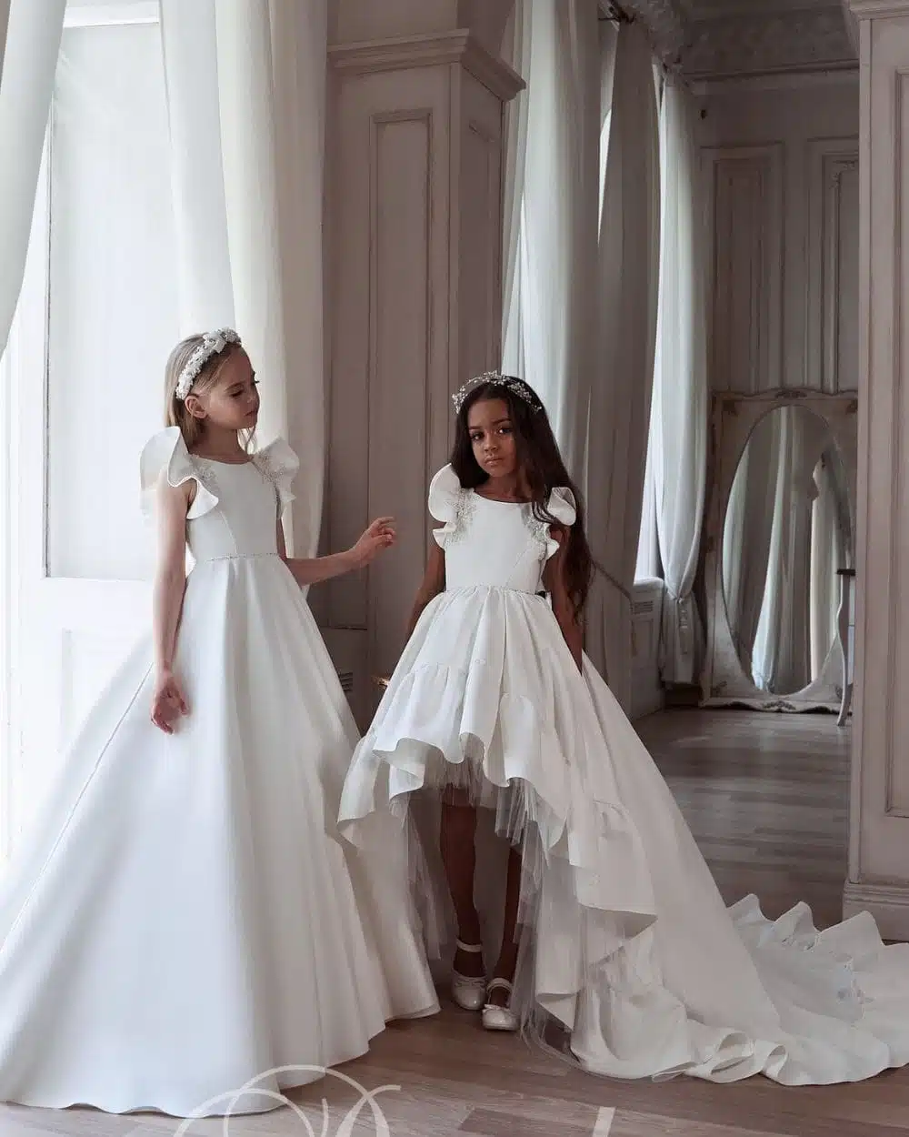 communiejurk satijn 3107