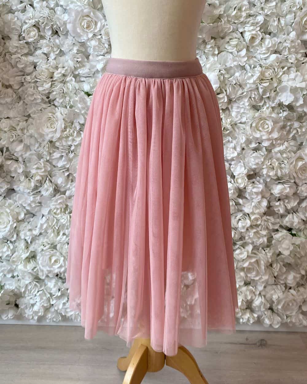 Tule roze rok maat 122